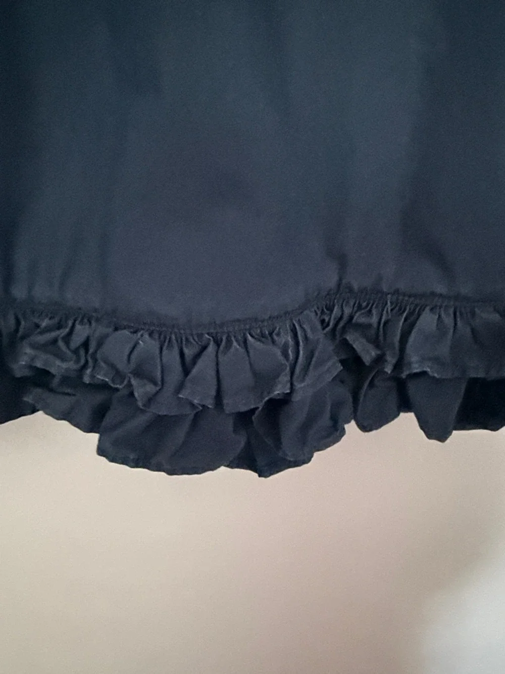 Polo Ralph Lauren Girls Navy Shirt Dress Size 4 Button Front Ruffle Hem Classic